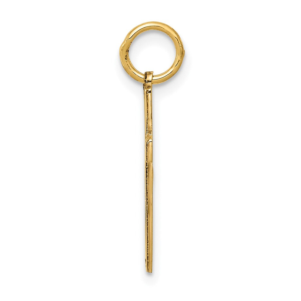 14K Laser Designed Cross Charm
