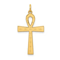14K Laser Designed Ankh Cross Pendant