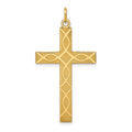 14K Laser Designed Cross Pendant