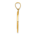 14k Polished and Satin St Benedict Hollow Medal Pendant