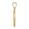 14k Polished and Satin Our Lady Fatima Medal Hollow Pendant