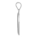 14k White Gold Polished/Satin St. Anthony Medal Hollow Pendant
