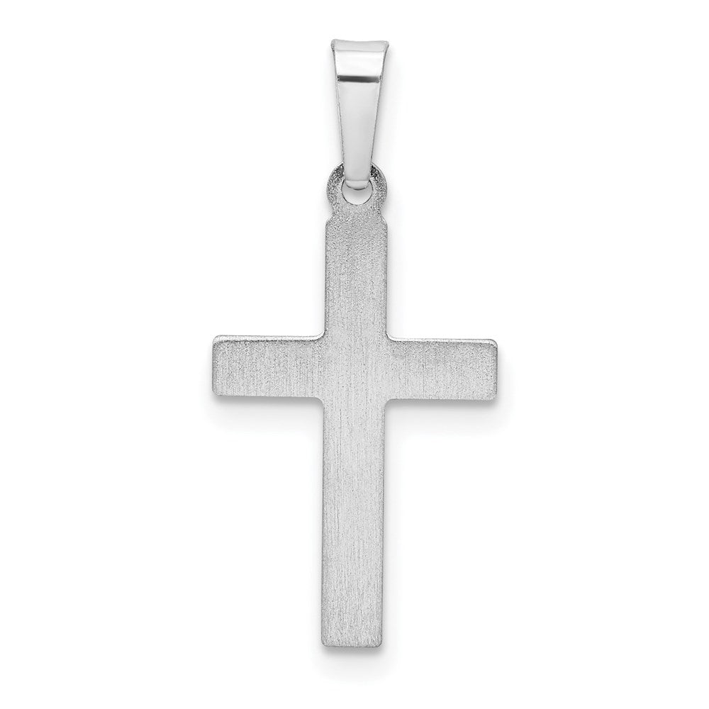 14k White Gold Polished Latin Cross Pendant