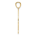 14K Gold Polished JESUS Fish Pendant
