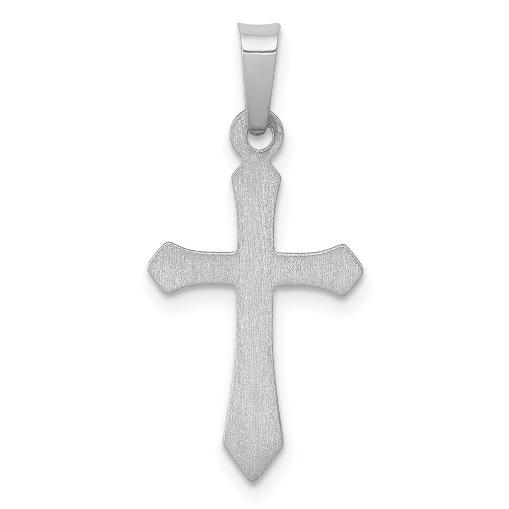14k White Gold Polished Cross Pendant