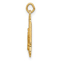 14k Solid Polished/Satin Rectangular Miraculous Medal
