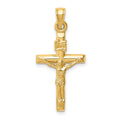 14k Hollow Crucifix Pendant