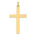 14k Polished Solid Cross Pendant