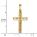 14k Polished Solid Cross Pendant