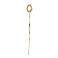 14k Polished Solid Filigree Hamsa Pendant
