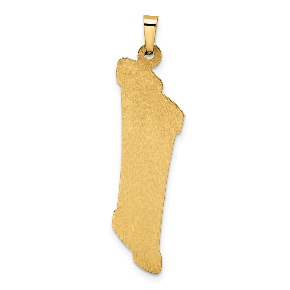 14k Two-tone Hollow Torah Scroll and Star Pendant