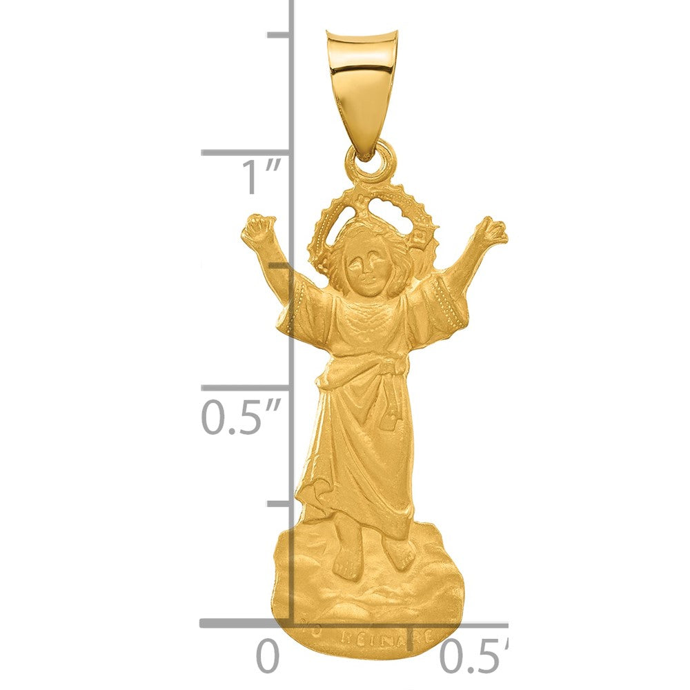 14k Hollow Divine Child Jesus Figure Charm