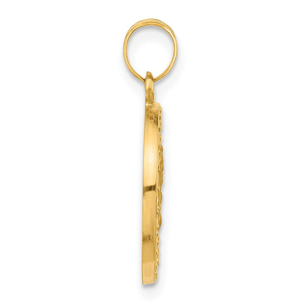 14K Hollow Our Lady of Mt Carmel Medal