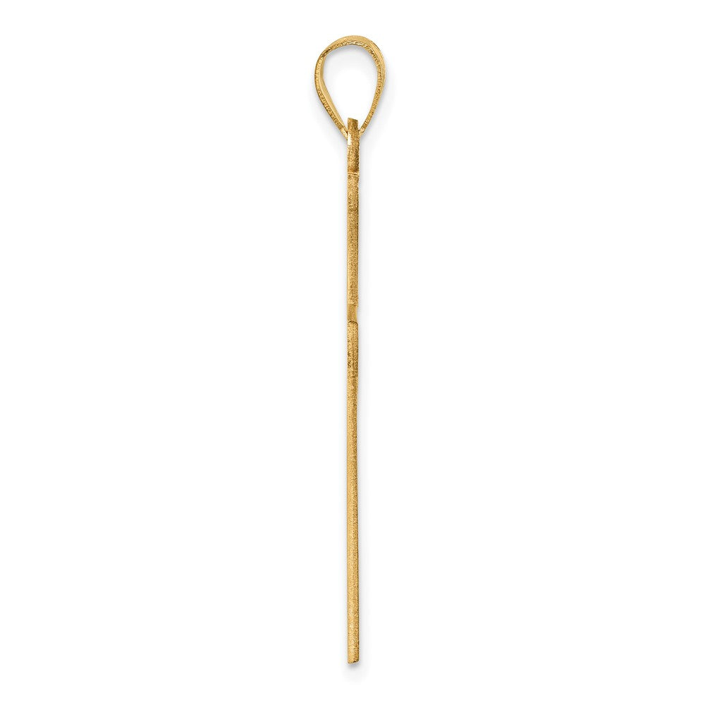 14k Florentine Satin Cross Pendant