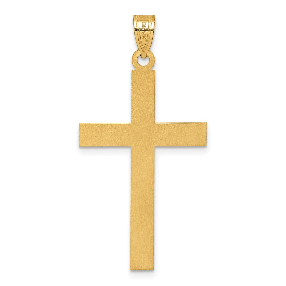 14k Florentine Satin Cross Pendant