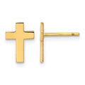 14k Polished Cross Post Earrings
