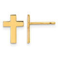 14k Polished Cross Post Earrings