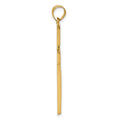 14k Polished And Textured Cross Pendant