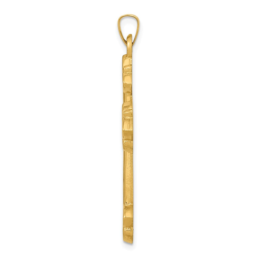14k Hollow Cross Pendant