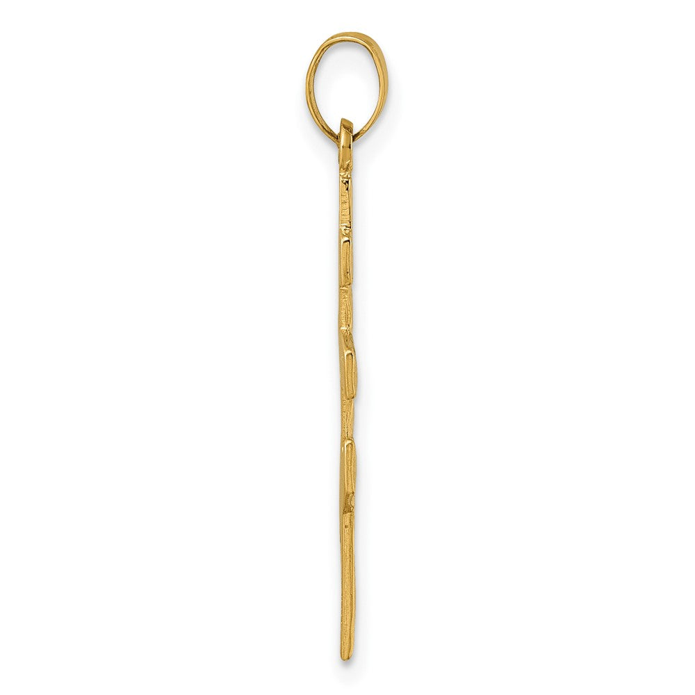 14k Polished Eastern Orthodox Cross Pendant