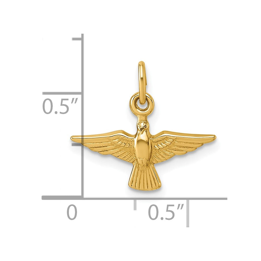 14k Polished Dove Pendant