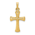 14k Hollow Cross Pendant