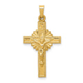 14k INRI Hollow Crucifix Pendant