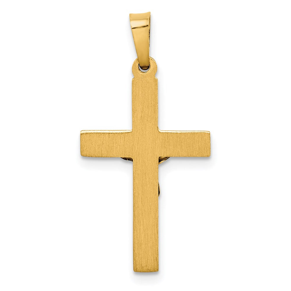 14k Two-tone INRI Crucifix Pendant