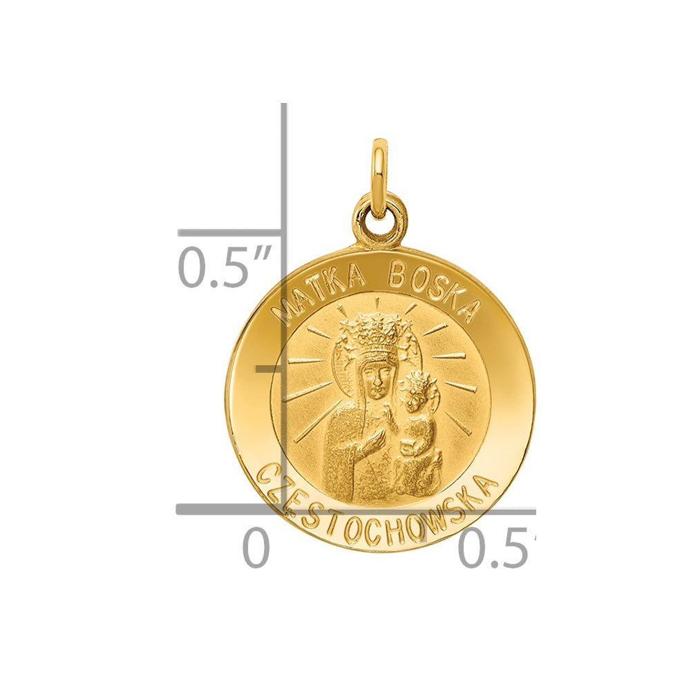 14k Matka Boska Medal Charm