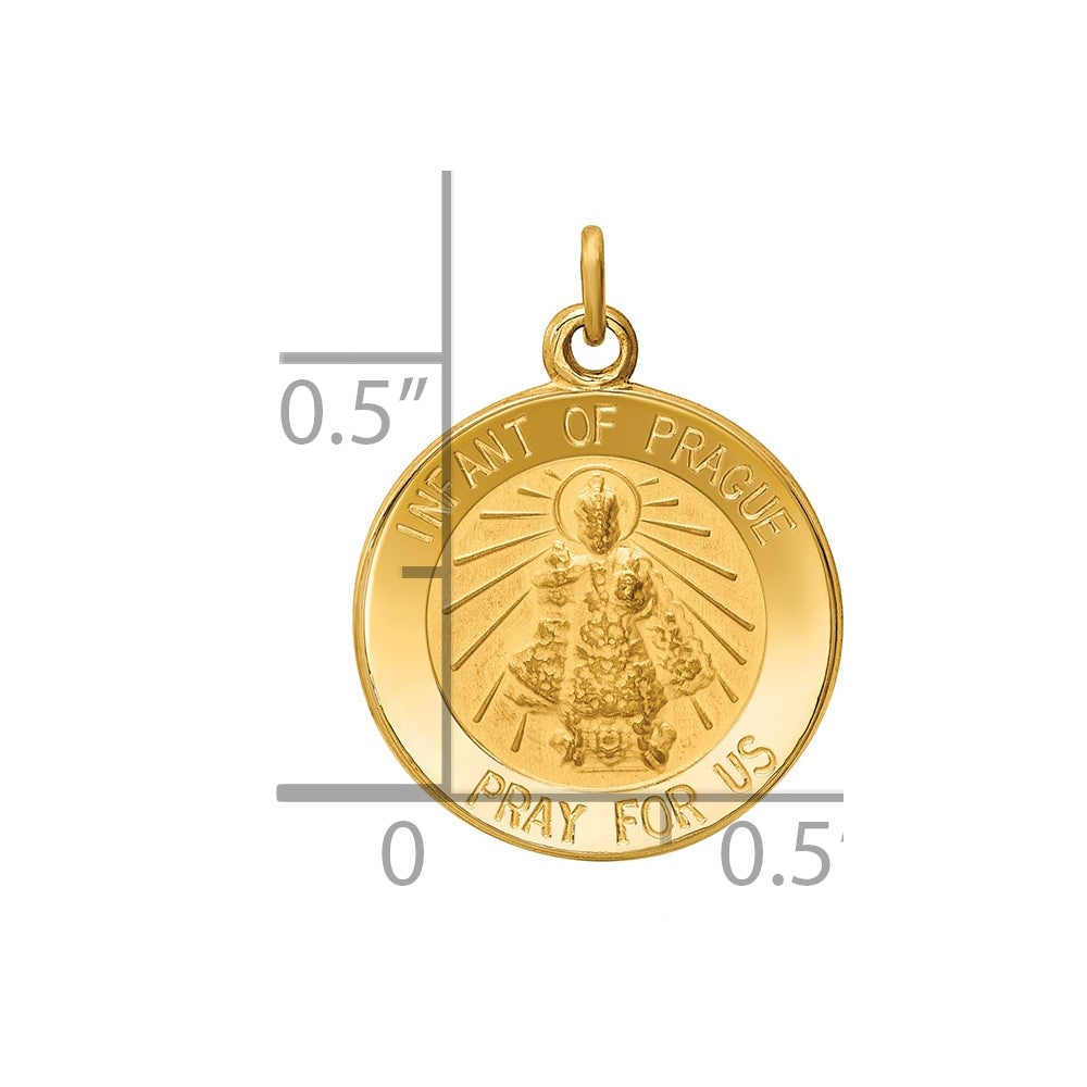 14k Infant of Prague Medal Charm