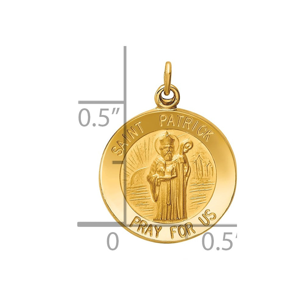 14k Saint Patrick Medal Charm