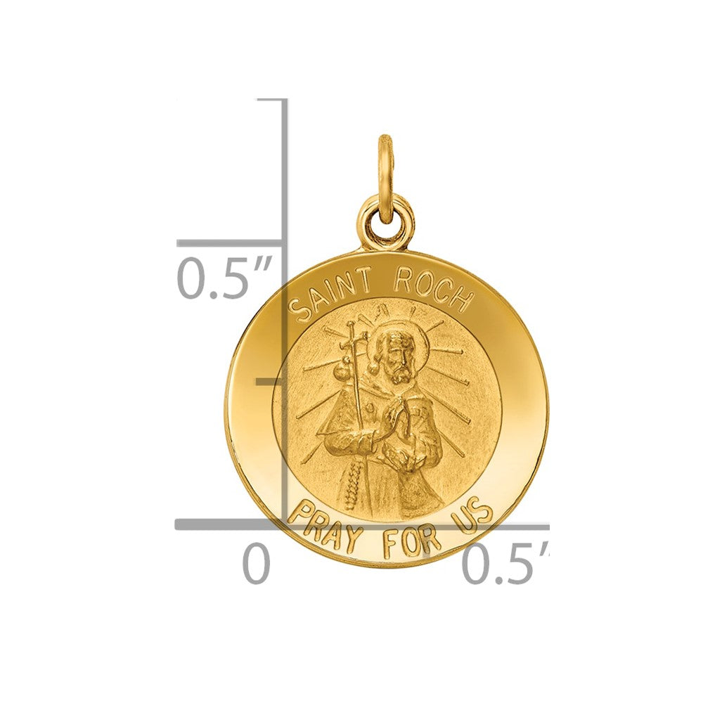 14k Saint Roch Medal Charm