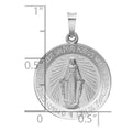14k White Gold Miraculous Medal