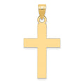 14k Polished Cross Charm