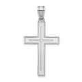 14k White Gold Cross Pendant