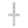 14k White Gold Polished Cross Charm