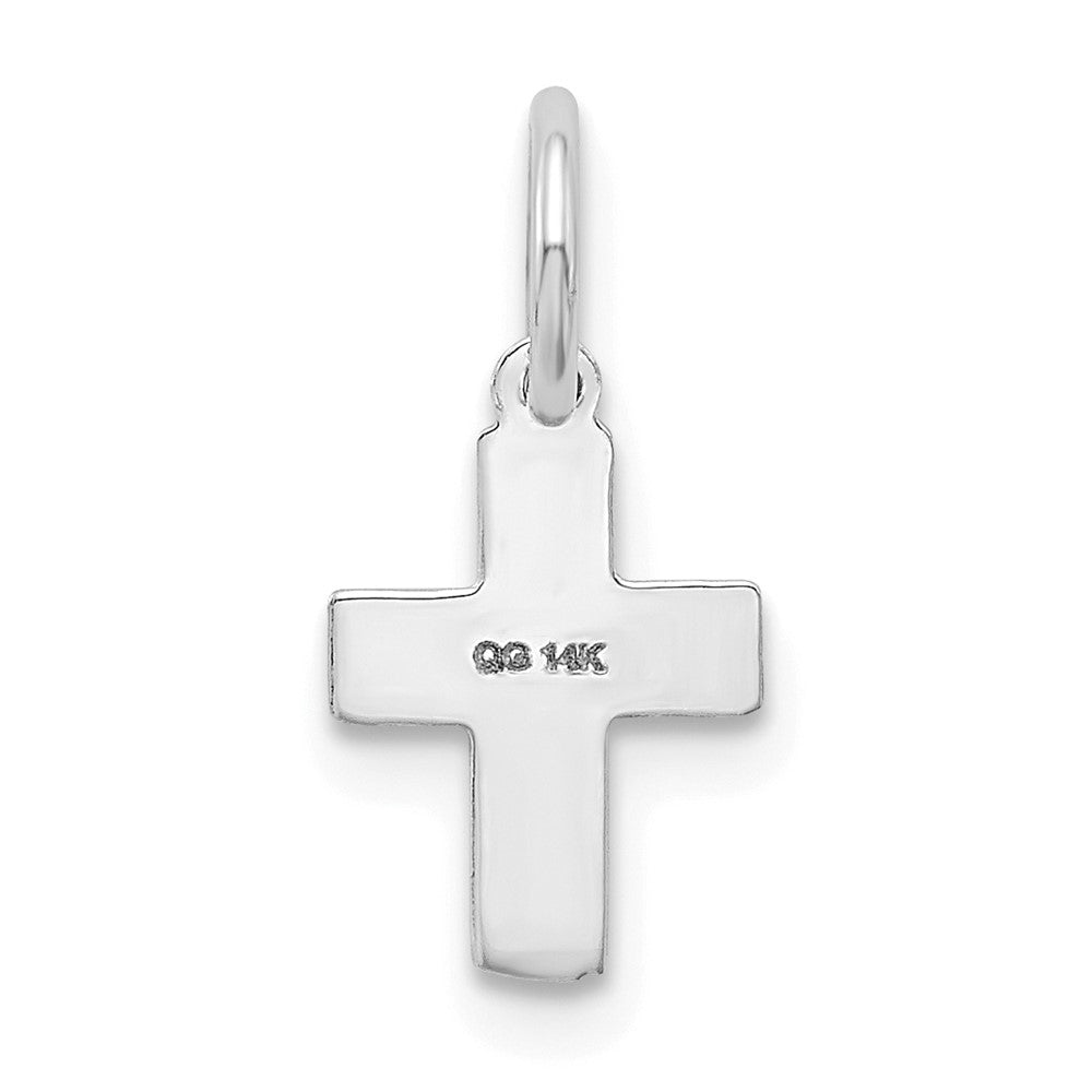 14KW Floral Cross Charm