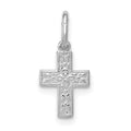 14KW Floral Cross Charm