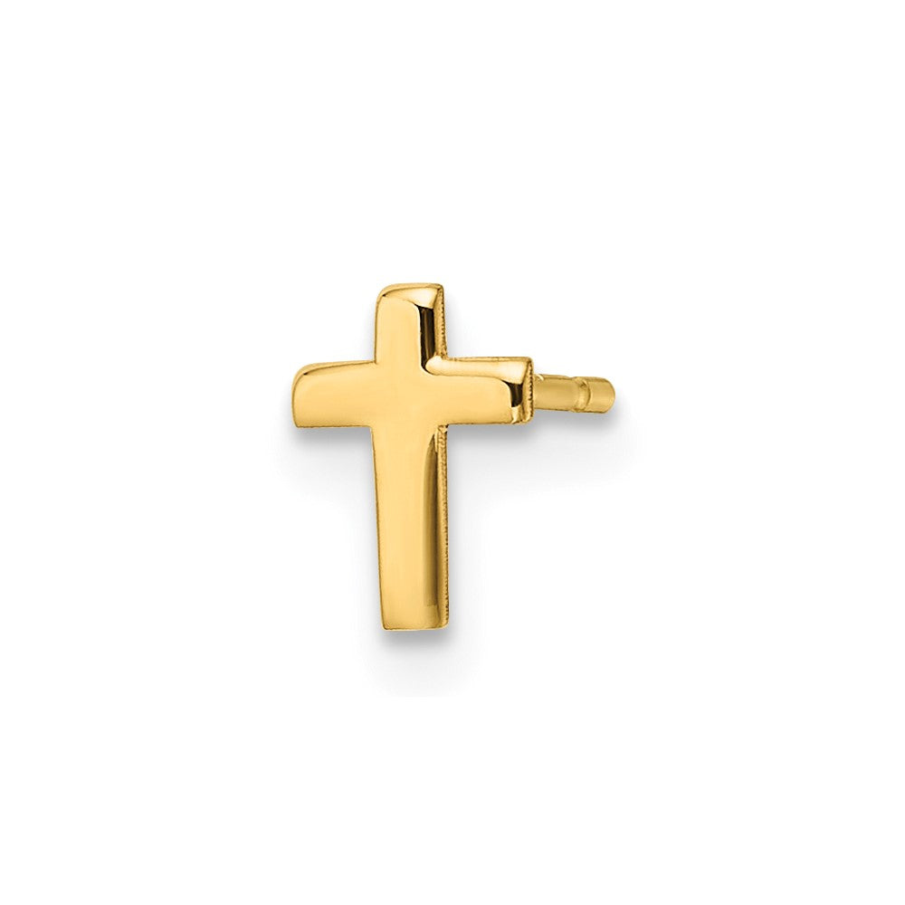 Single 14k Polished Cross Post Earring