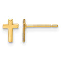 14k Polished Cross Post Earrings