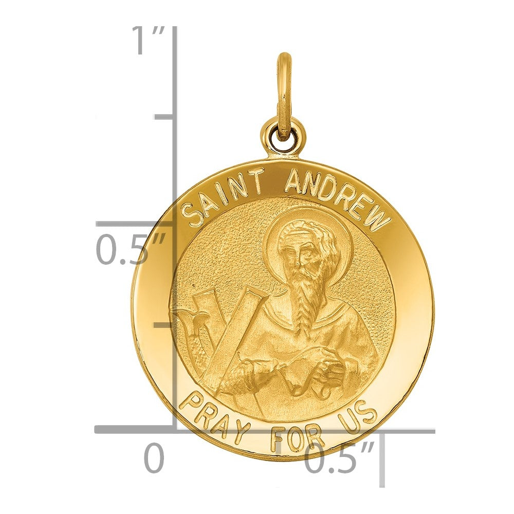 14k Saint Andrew Medal Pendant