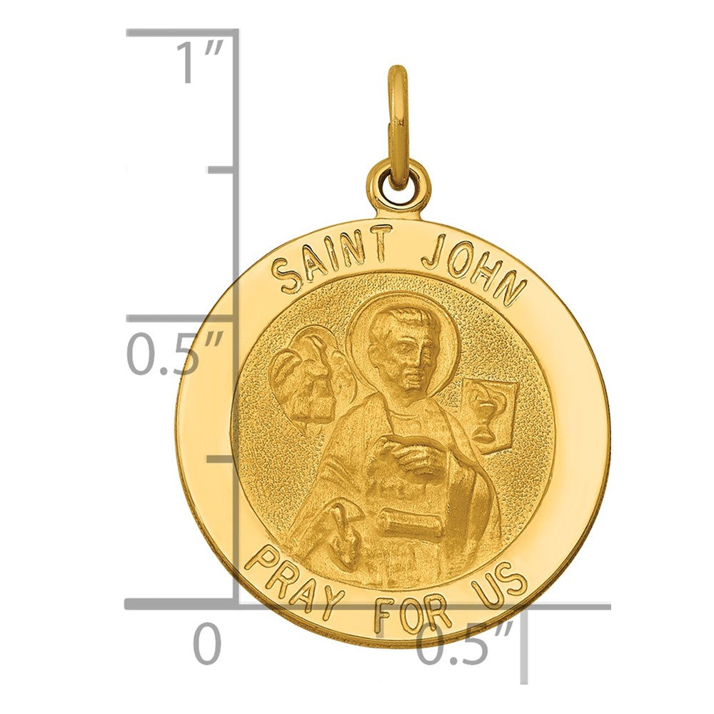 14k Saint John Medal Pendant