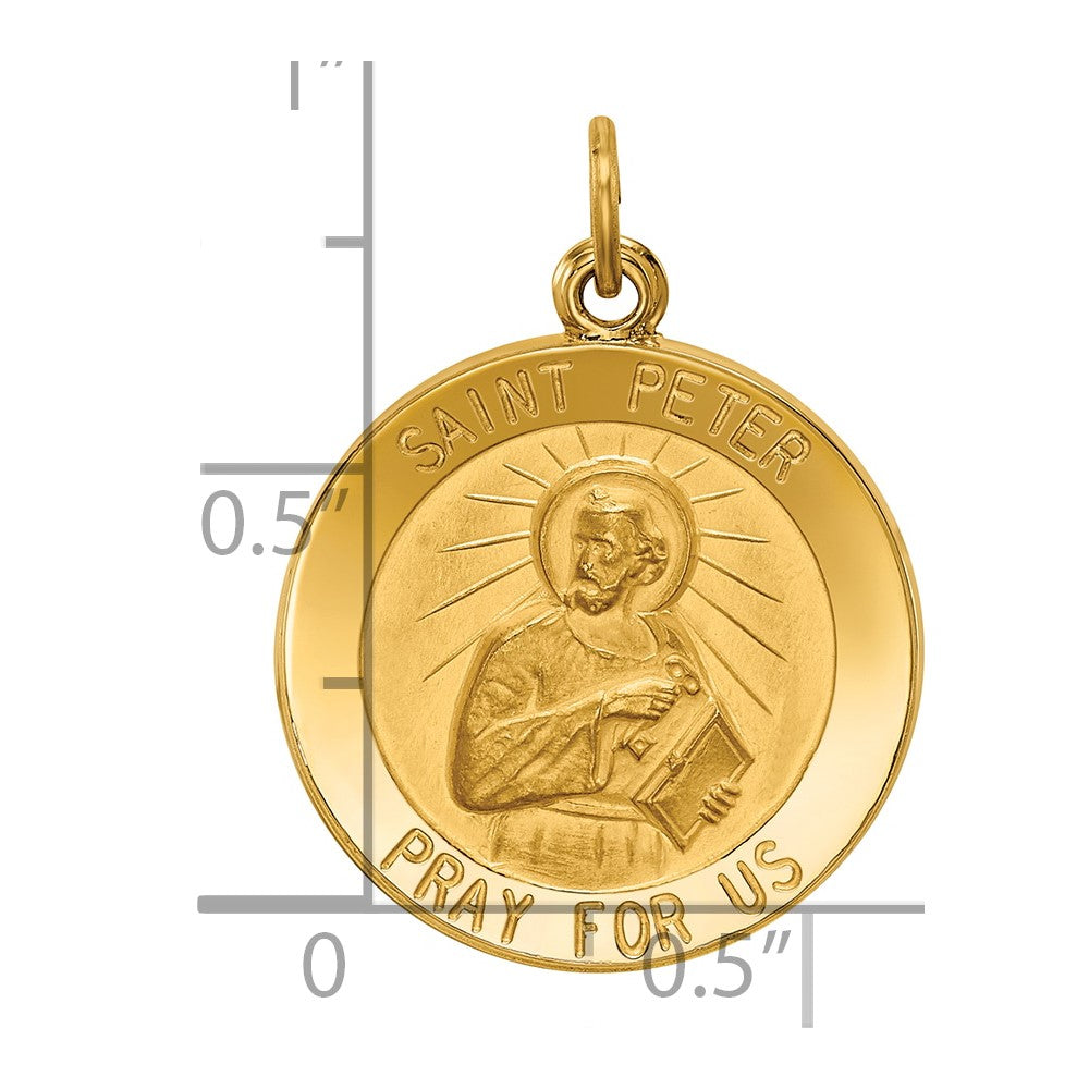 14k Saint Peter Medal Pendant