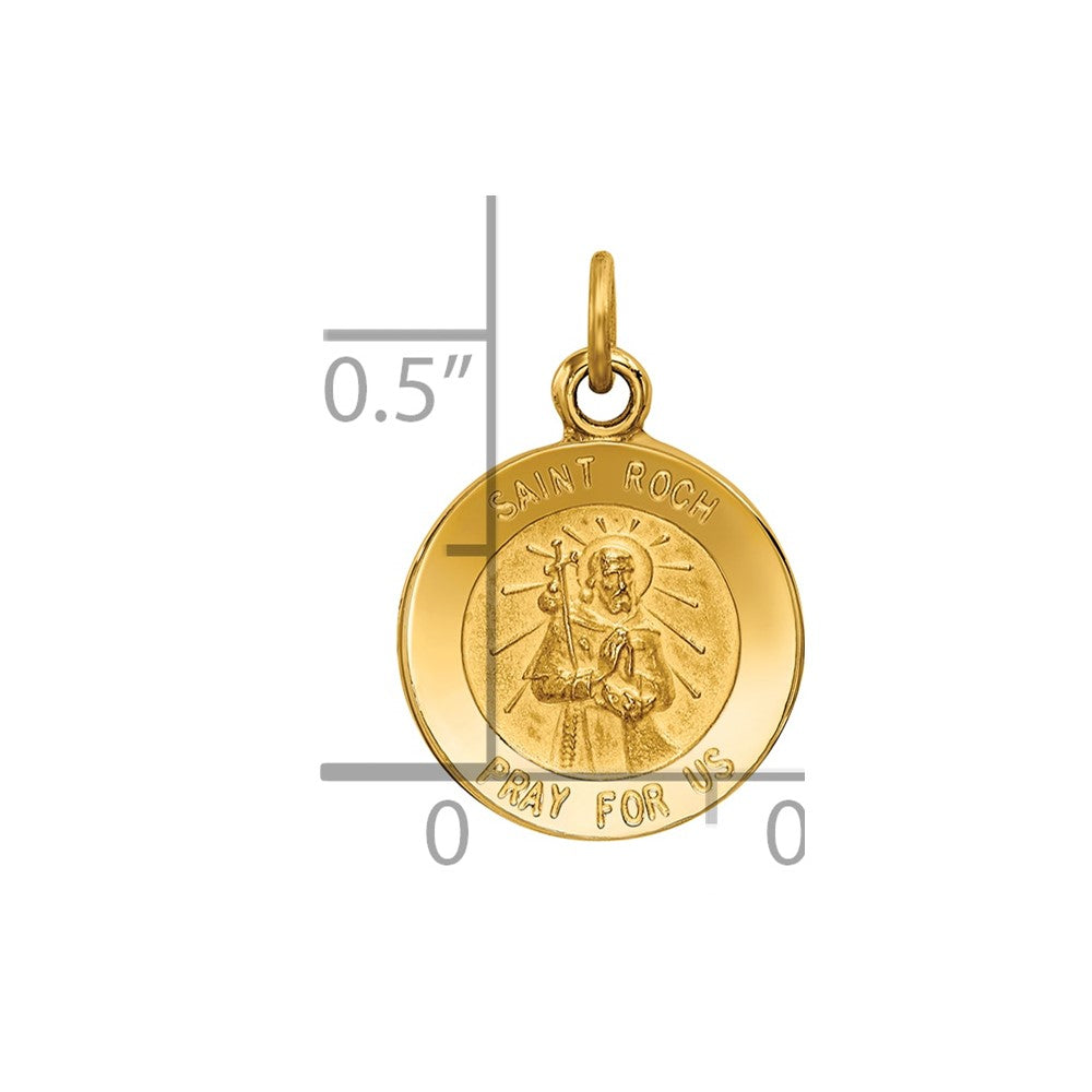 14k Saint Roch Medal Charm