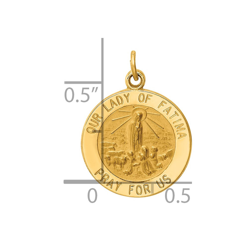14k Our Lady of Fatima Medal Charm