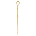 14K Polished Fleur de Lis Cross Pendant