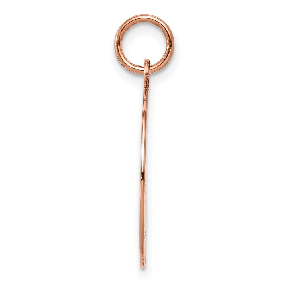 14k Rose Gold Plain .027 Gauge Circular Engraveable Disc Charm
