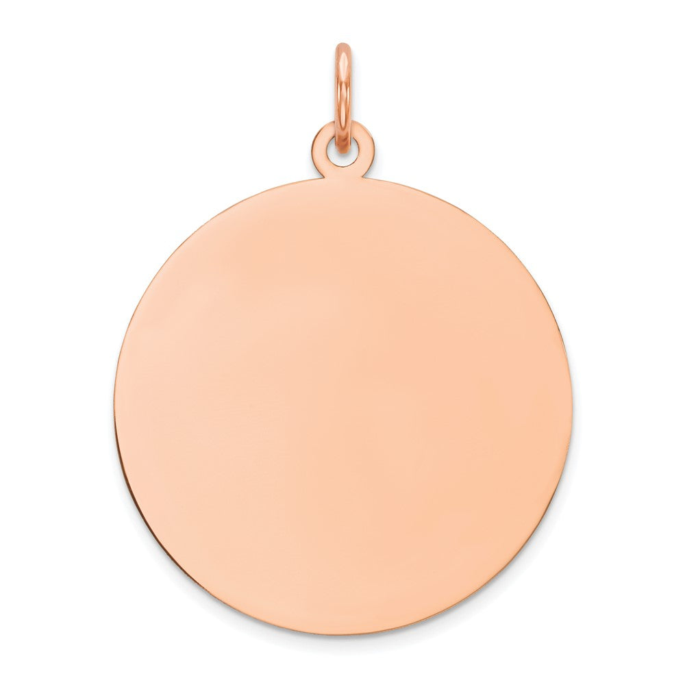 14k Rose Gold Plain .013 Gauge Circular Engravable Disc Charm