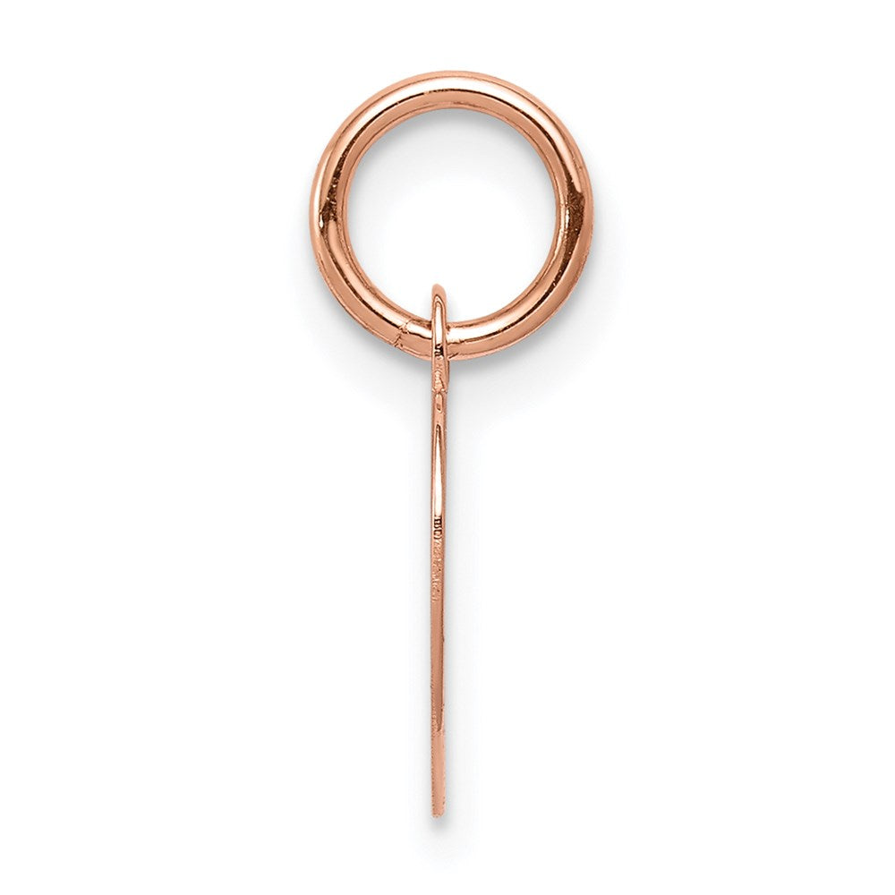14k Rose Gold Plain .018 Gauge Engraveable Heart Disc Charm