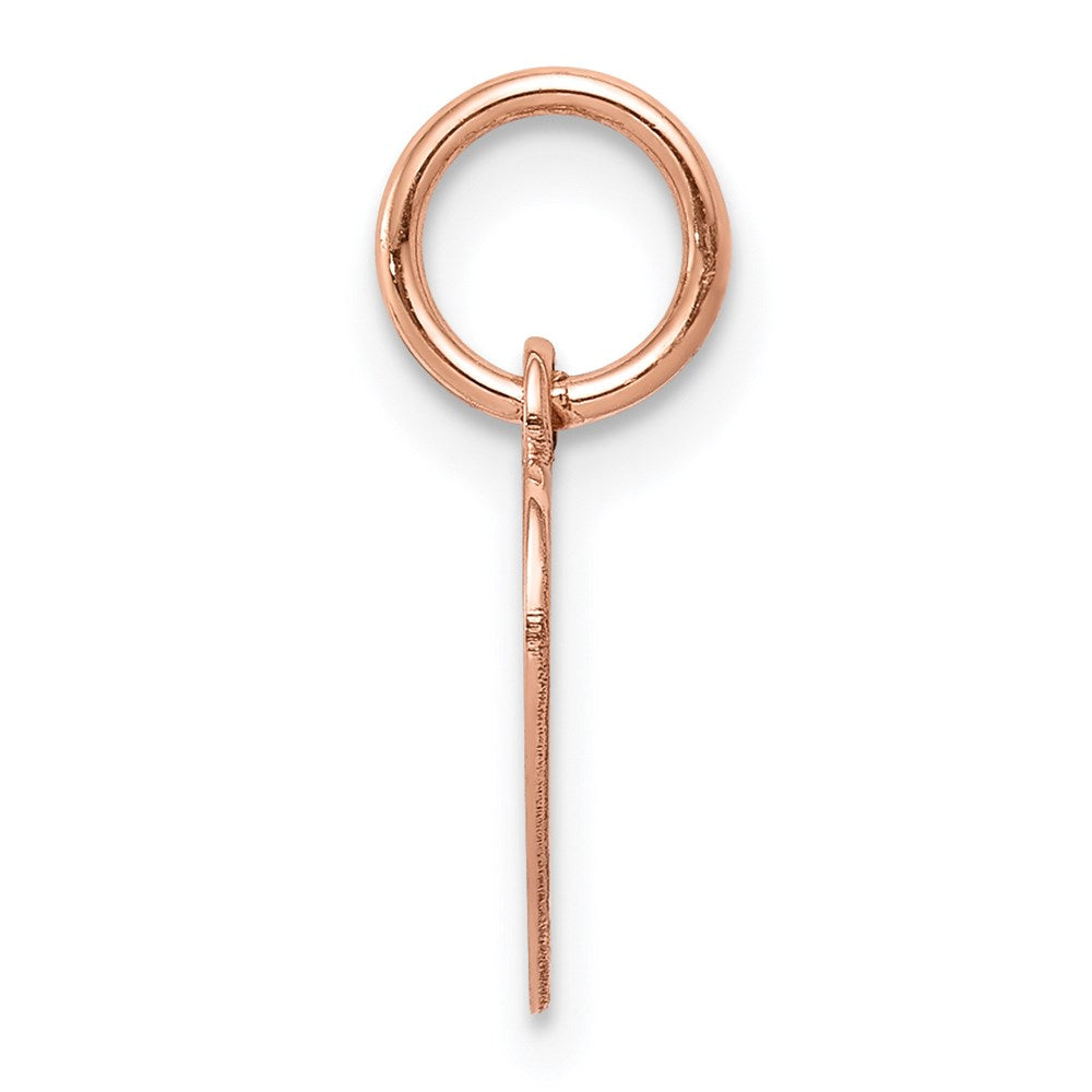 14k Rose Gold Plain .013 Gauge Engraveable Heart Disc Charm